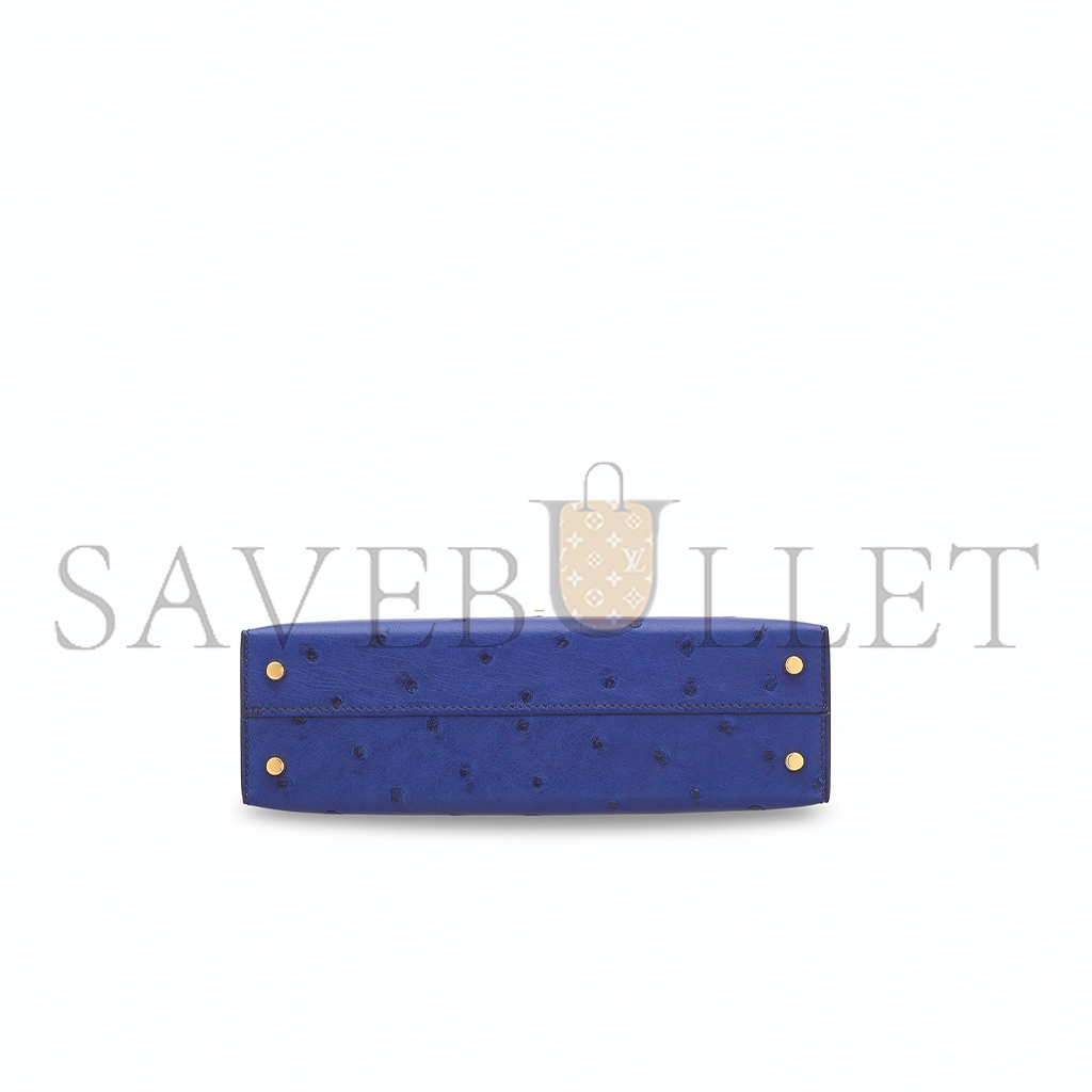 H**mes master ostrich mini kelly 20 ii with gold hardware (19*12*5.5cm)
